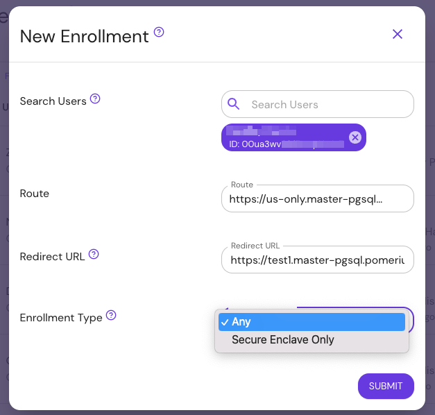 Select new enrollment